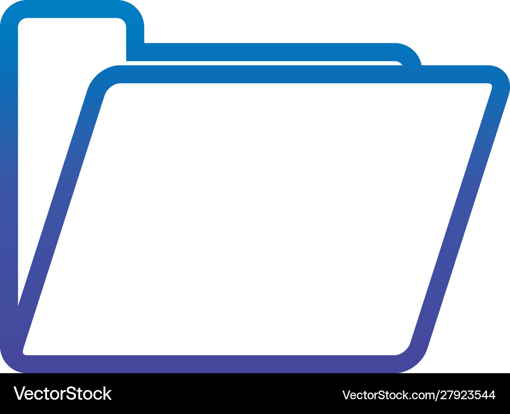 Folder file office line gradient design vector image