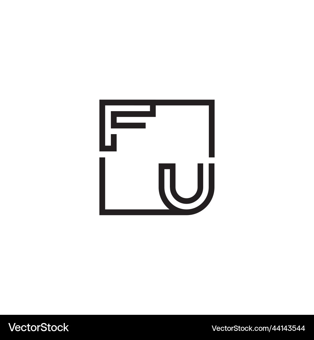 Fu futuristic in line concept with high quality Vector Image