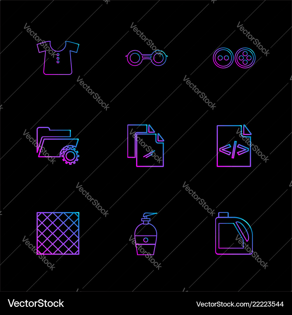 Garmets code folder hardware tools labour vector image