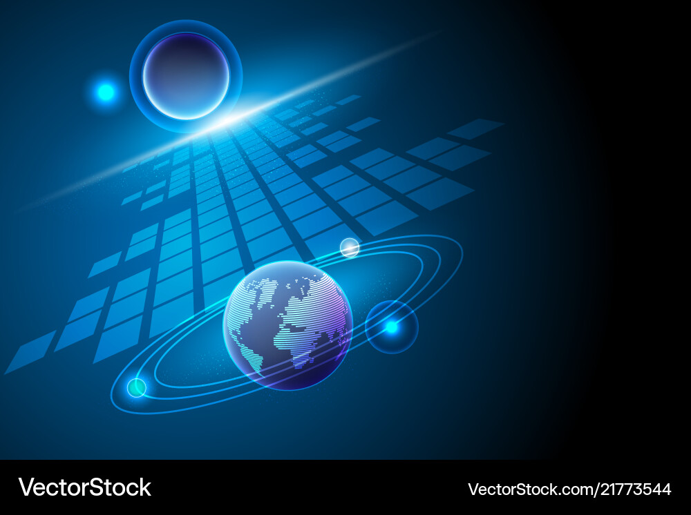 Global networking data transformation Global networking data transformation vector image