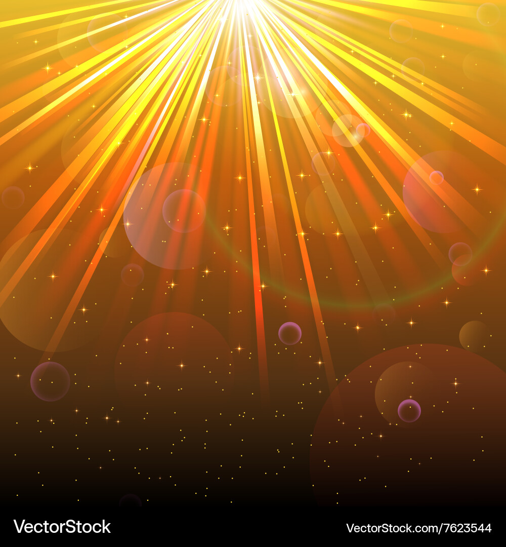 Golden lights background Vector Image
