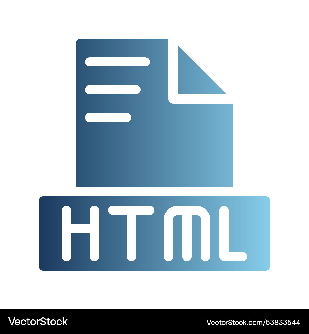 Html document file text icons with a soft vector image