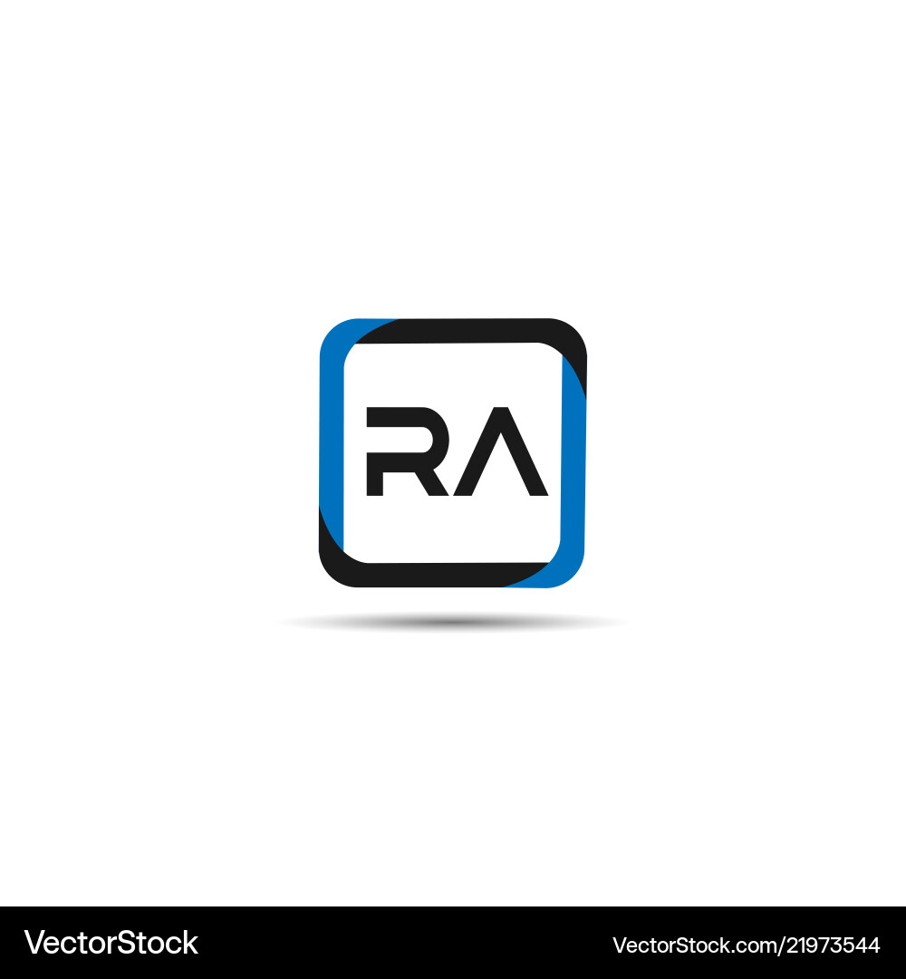 Initial letter ra logo template design Initial letter ra logo template design vector image