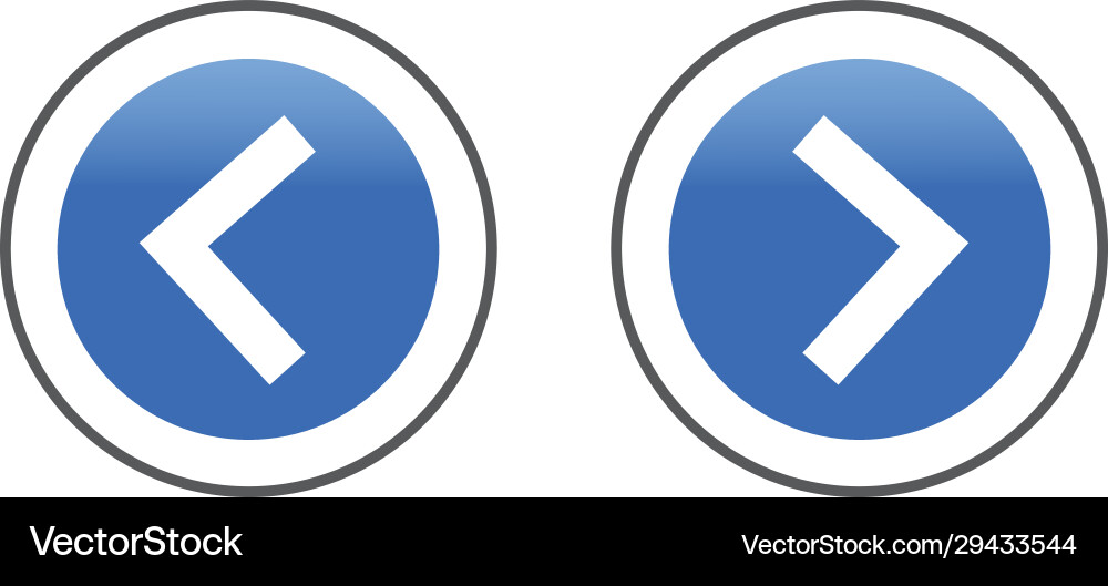 Left and Right Arrows - Navigation Icons vector image