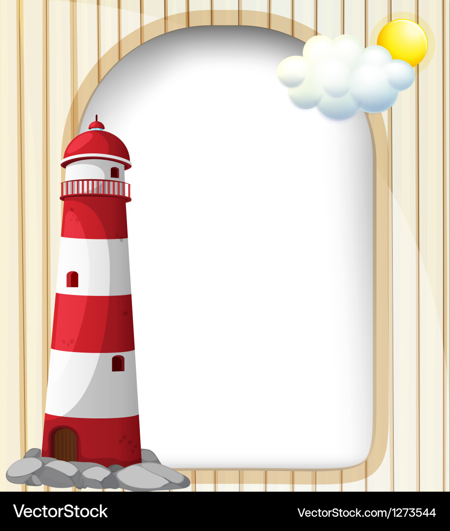 Lighthouse Template with Empty Space vector image