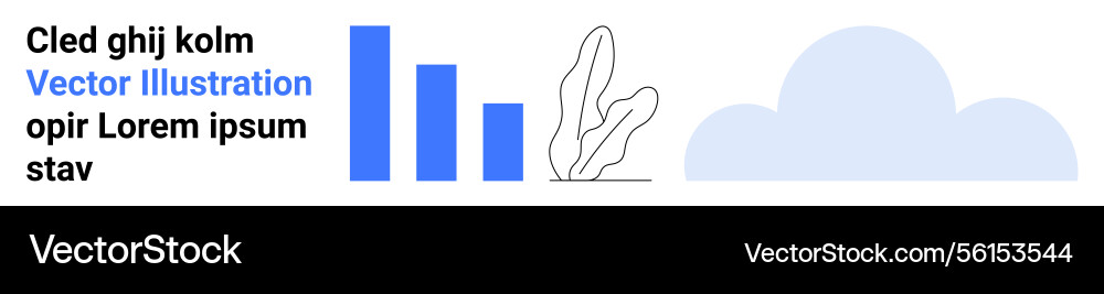 Minimalist data visualization with bar chart Minimalist data visualization with bar chart vector image