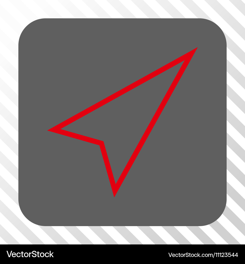 Pointer right up rounded square button vector image