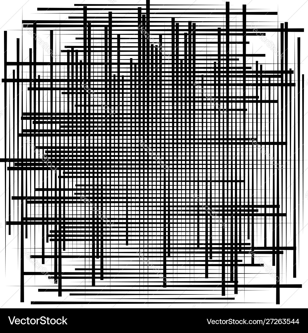 Random lines grid mesh dynamic irregular overlap Vector Image