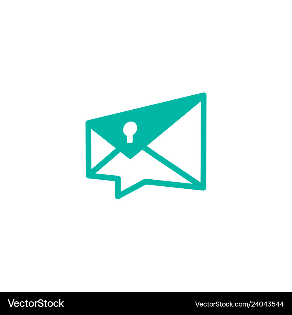 Secure message chat bubble logo icon element Secure message chat bubble logo icon element vector image