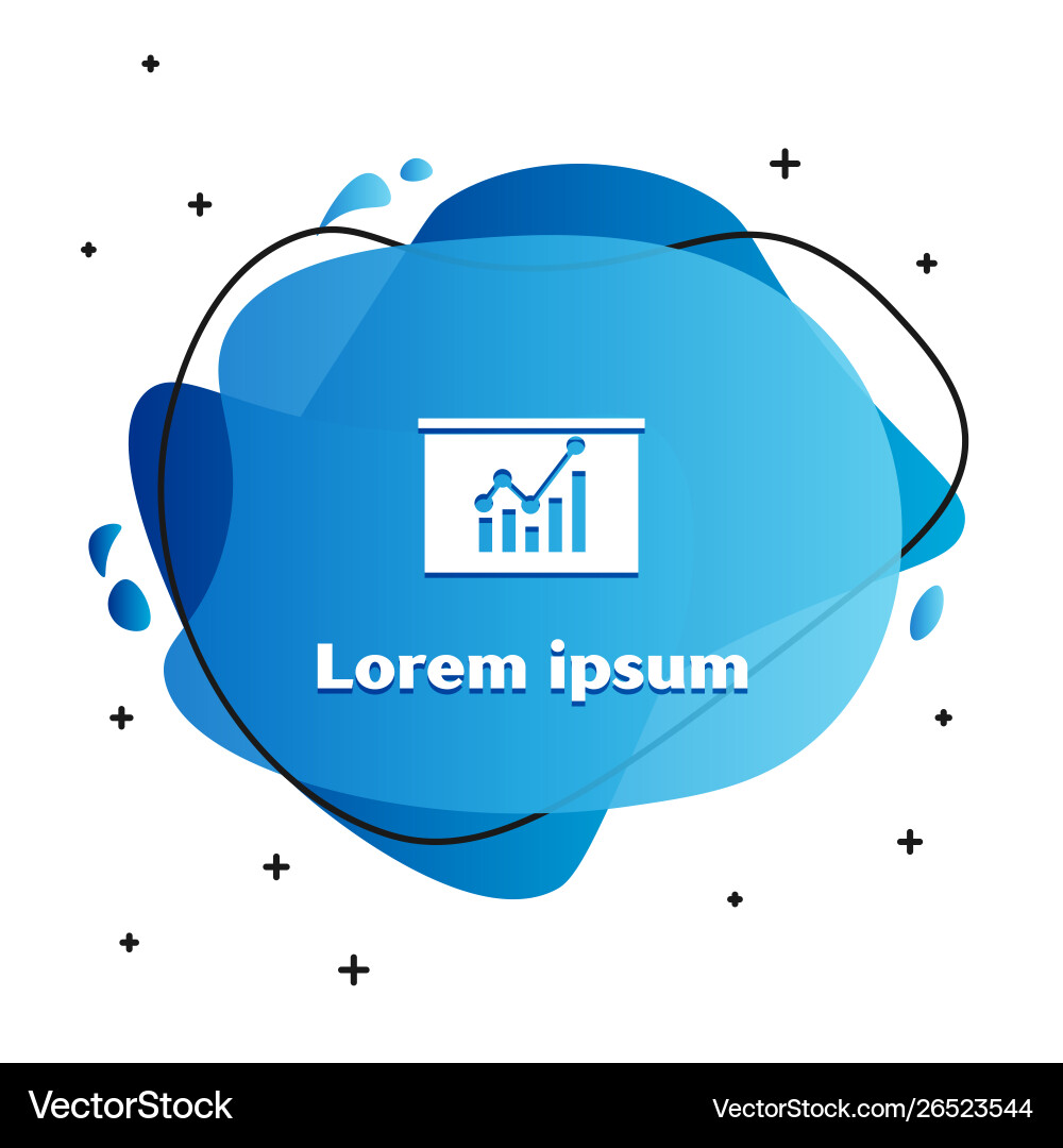 White board with graph chart icon isolated White board with graph chart icon isolated vector image
