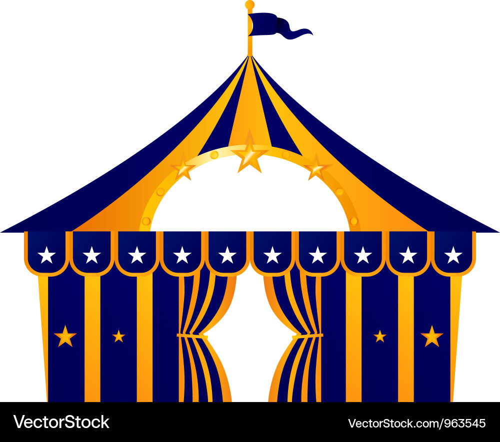 Blue Circus Tent (963545) – Royalty-Free Vector | VectorStock