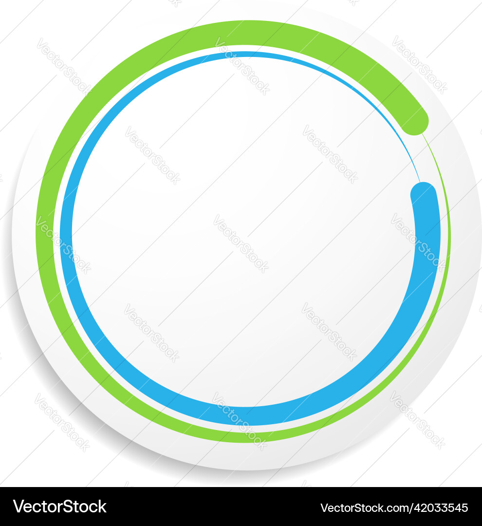 Circle circular badge label tag and button shape Vector Image
