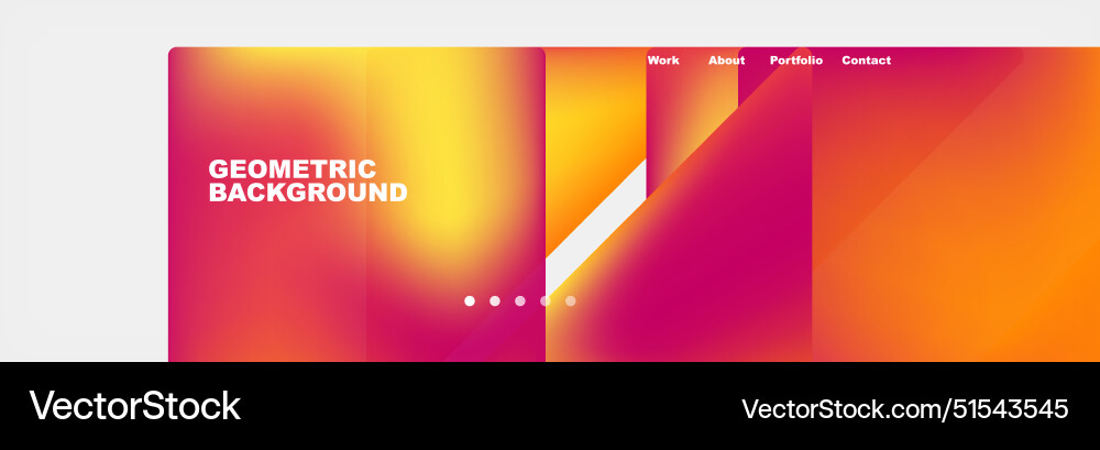 Colorful fluid gradient triangles and squares web Vector Image