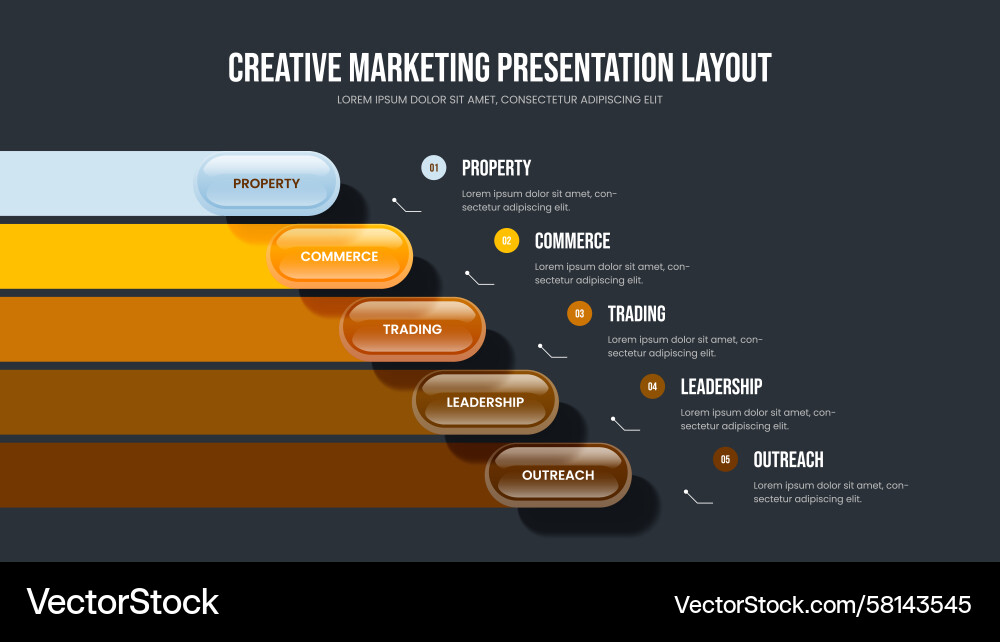 Five Element Infographic Framework Vector Image