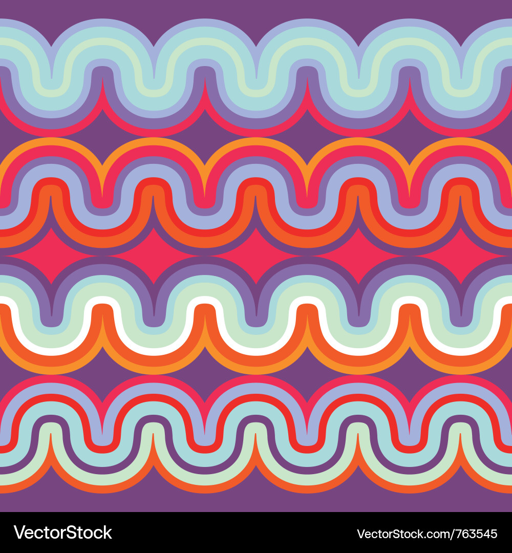 Geometric seamless abstract wave pattern vector image