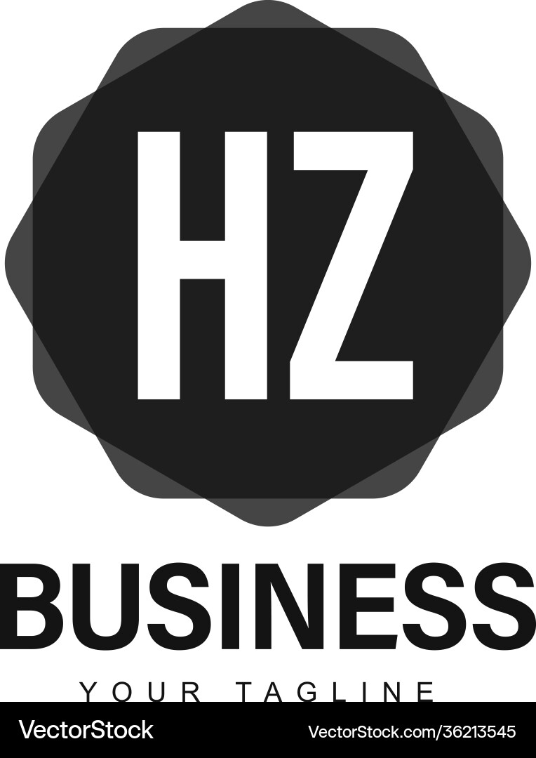 Hz initial a logo design with abstract style Hz initial a logo design with abstract style vector image