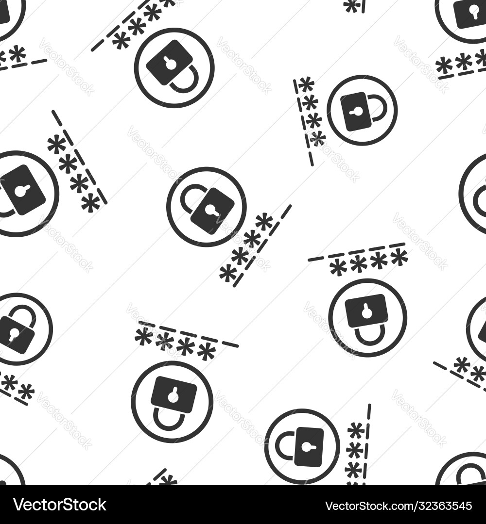 Login icon in flat style password access on white Login icon in flat style password access on white vector image