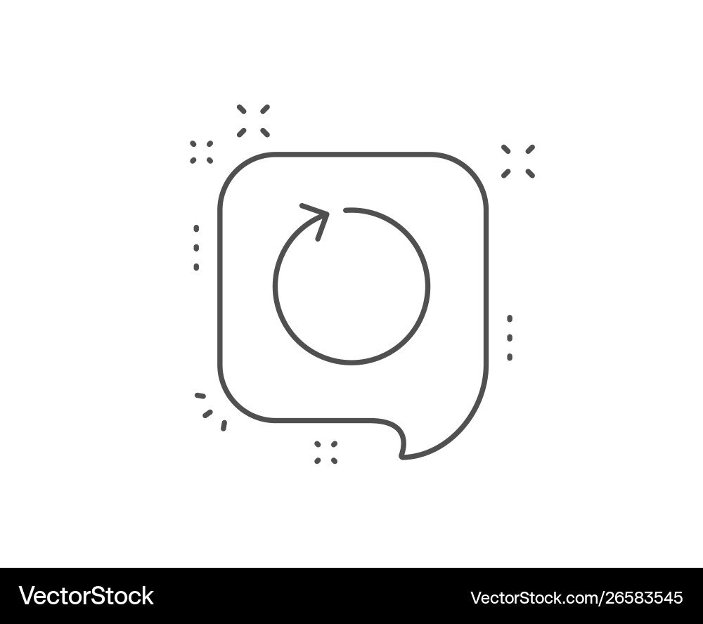 Loop arrow line icon refresh arrowhead vector image