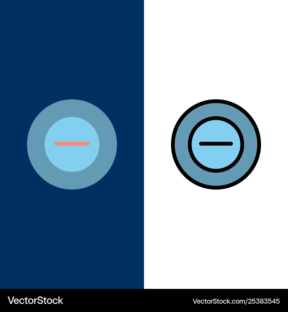 No add less icons flat and line filled icon set No add less icons flat and line filled icon set vector image