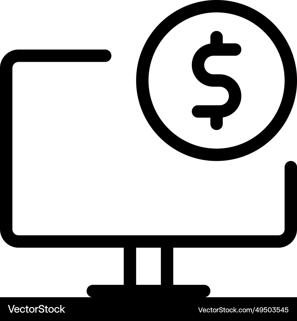 Payment processing software installed vector image