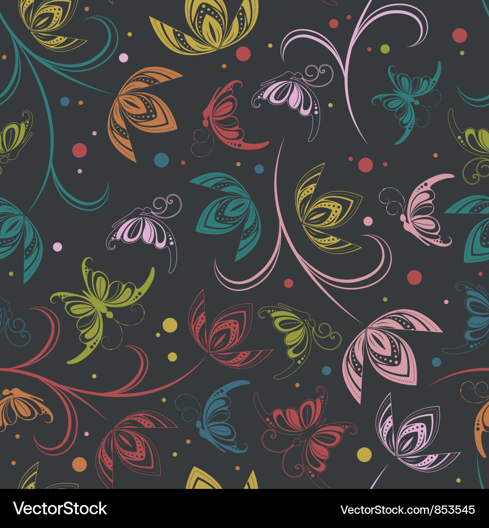 Retro seamless pattern vector image