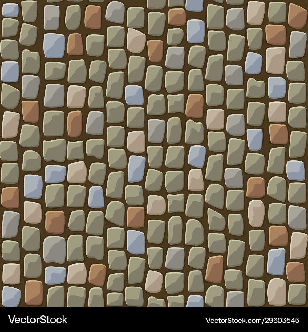 Seamless textured pattern cobblestone paving Seamless textured pattern cobblestone paving vector image