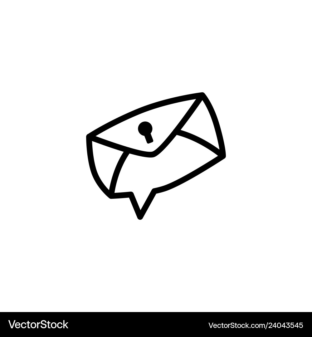 Secure message chat bubble logo icon element Secure message chat bubble logo icon element Vector Image