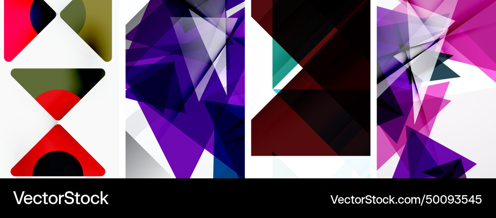 Set of abstract random triangle composition Set of abstract random triangle composition vector image