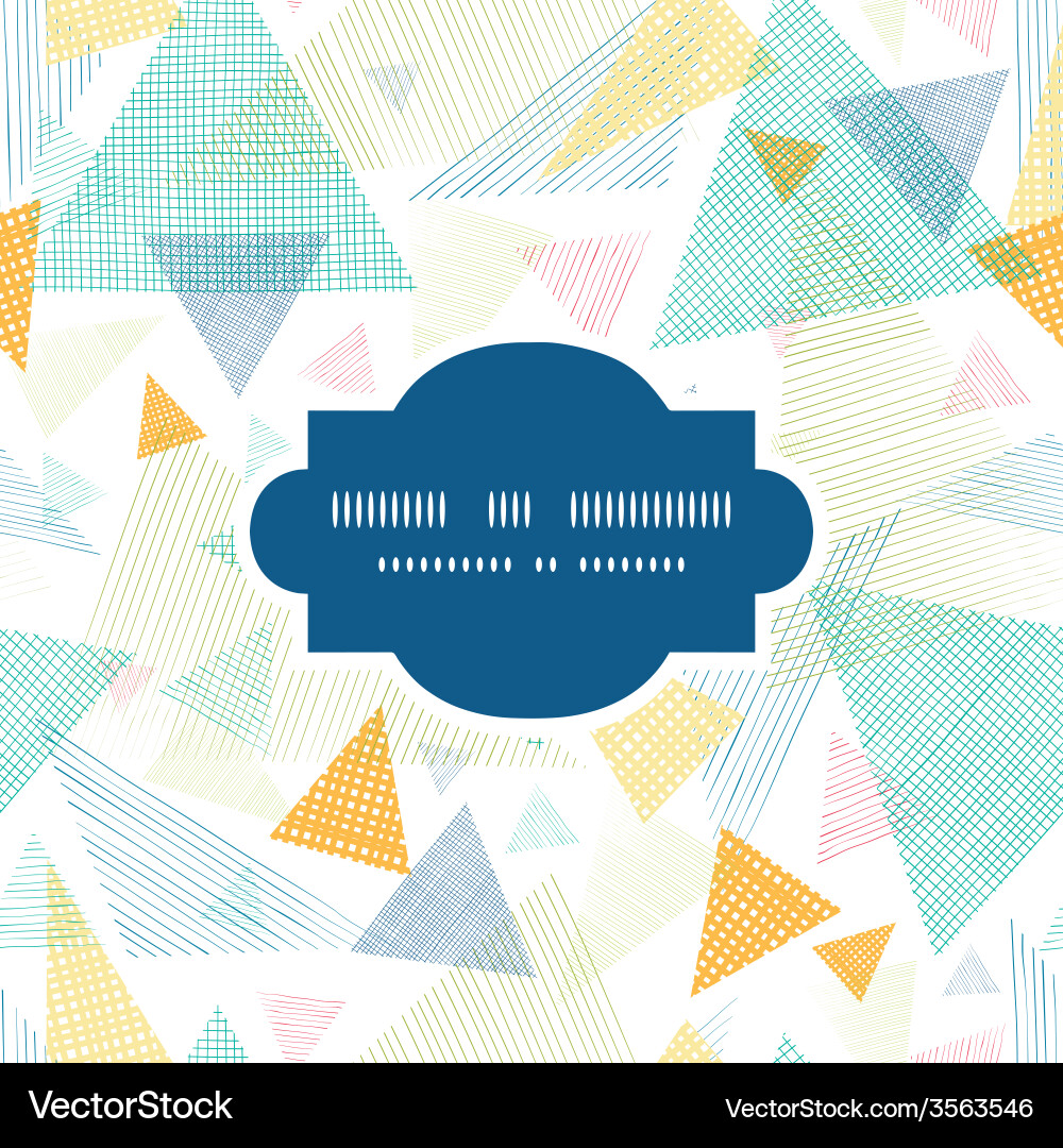 Abstract fabric triangles frame seamless pattern vector image