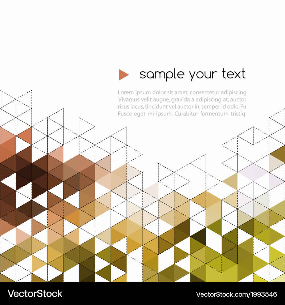 Abstract technology background with color triangle vector image