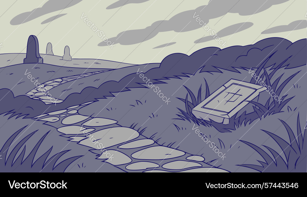 Ancient pathway through old structures design Vector Image