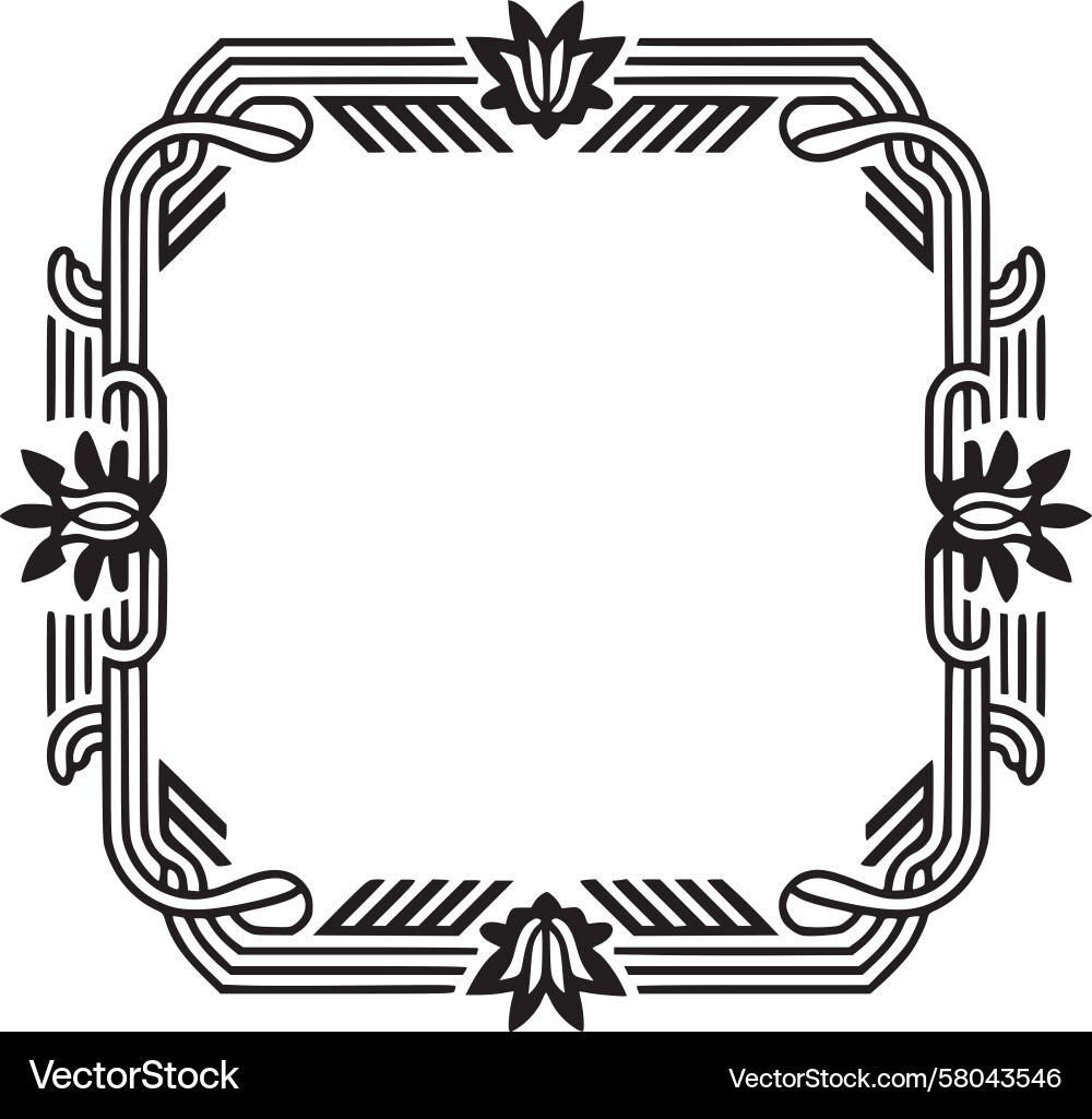 Art Deco Border Pattern Vector Image