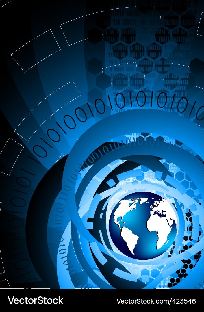 Background with globe Vector Image