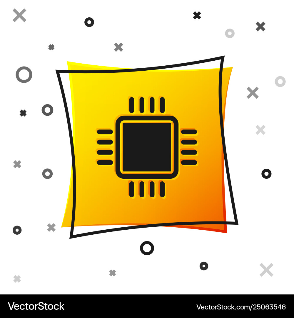 Black computer processor with microcircuits cpu Black computer processor with microcircuits cpu vector image