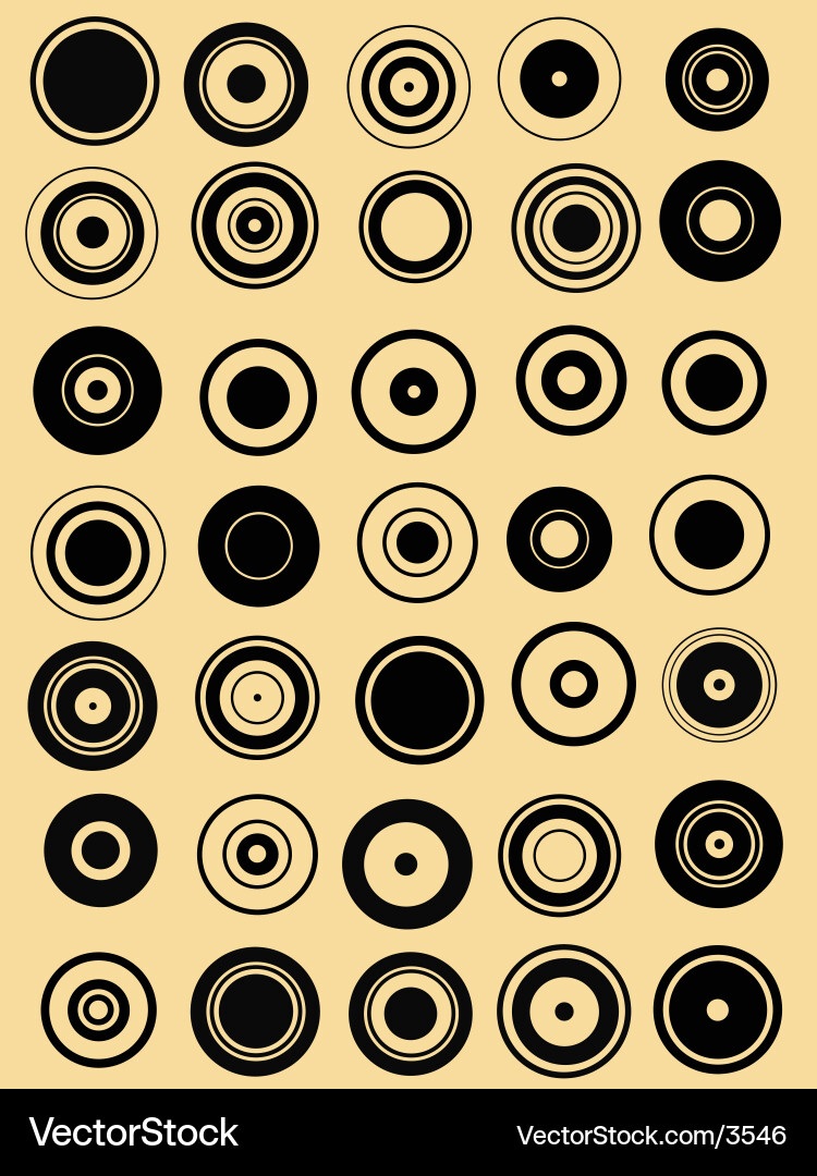 Circular Pattern Elements vector image