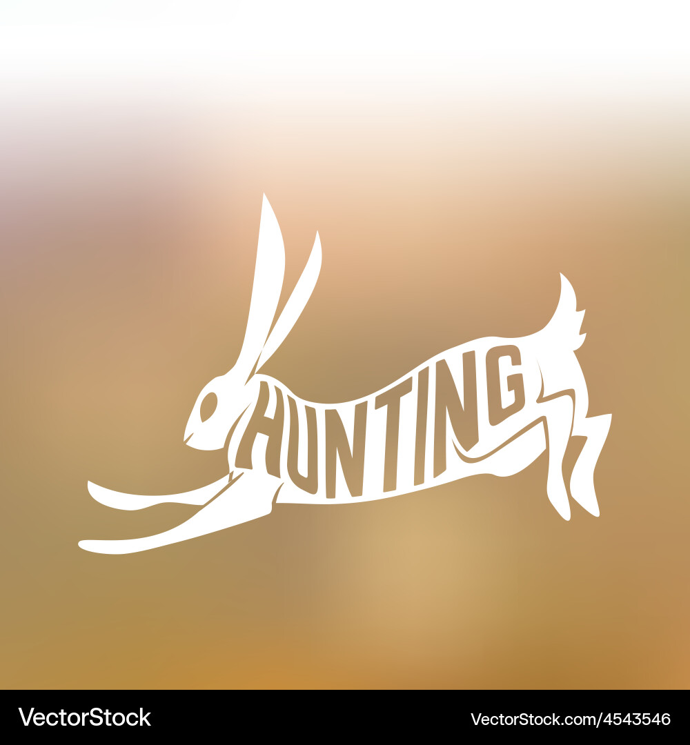 Creative design of running rabbit inside hare vector image