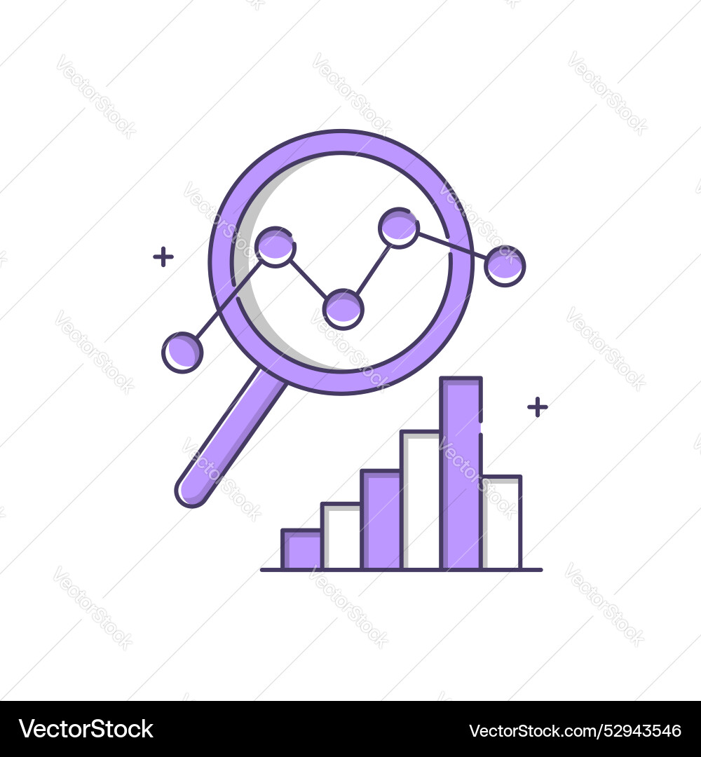 Data management driven graphic design vector image