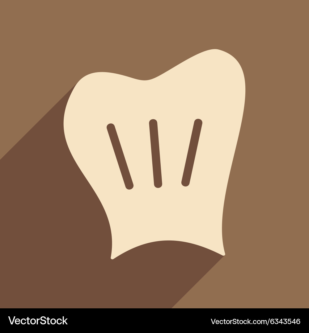 Flat with shadow icon and mobile application chef vector image