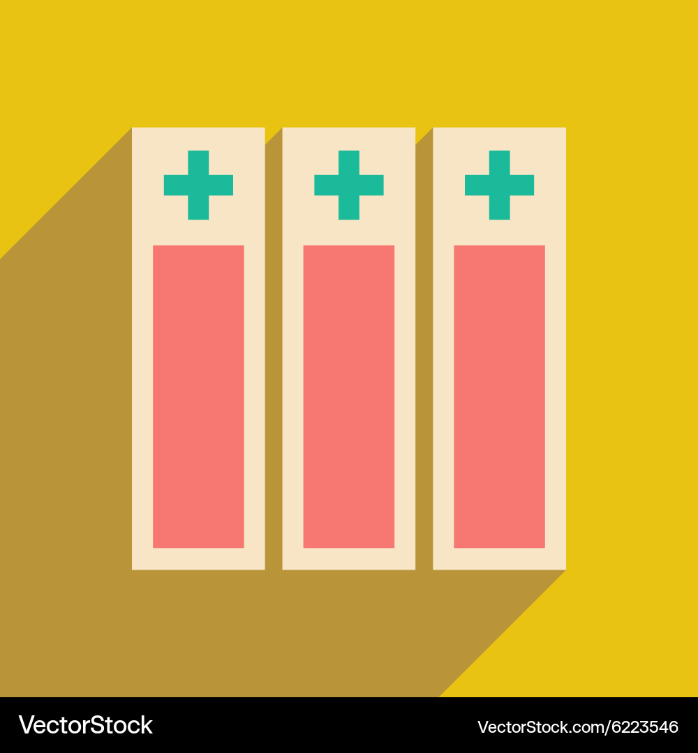 Flat with shadow icon and mobile application Vector Image