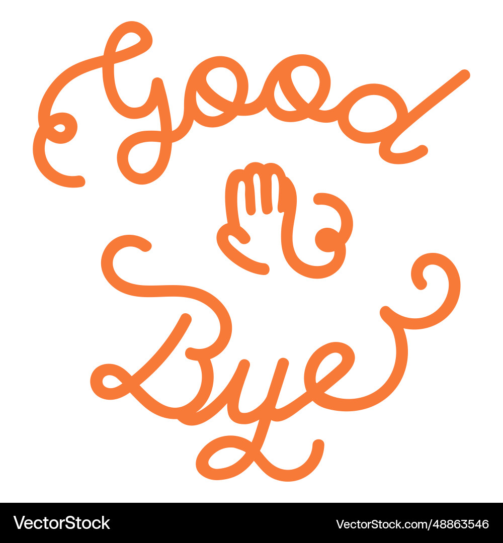 Gutes Bye-Schreiben Zitat Hubelement Gutes Bye-Schreiben Zitat Hubelement vektorbild