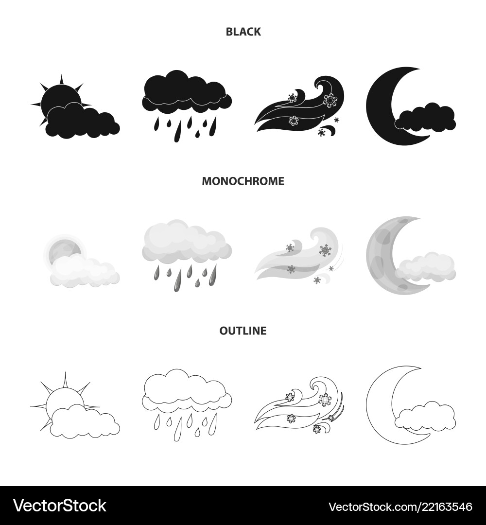 Isolated object of weather and climate symbol Isolated object of weather and climate symbol vector image