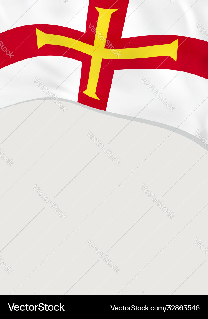Leaflet design with flag guernsey template Vector Image