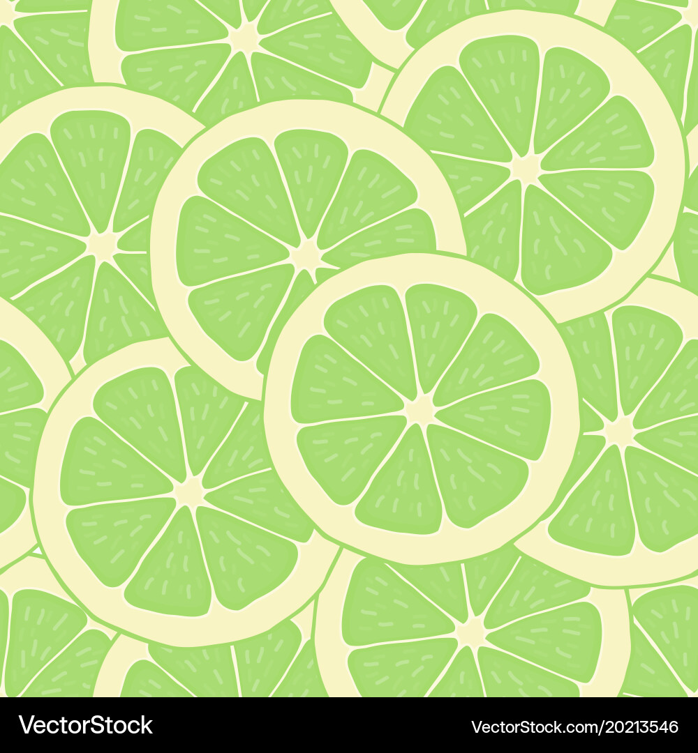 Lime Slice Pattern vector image