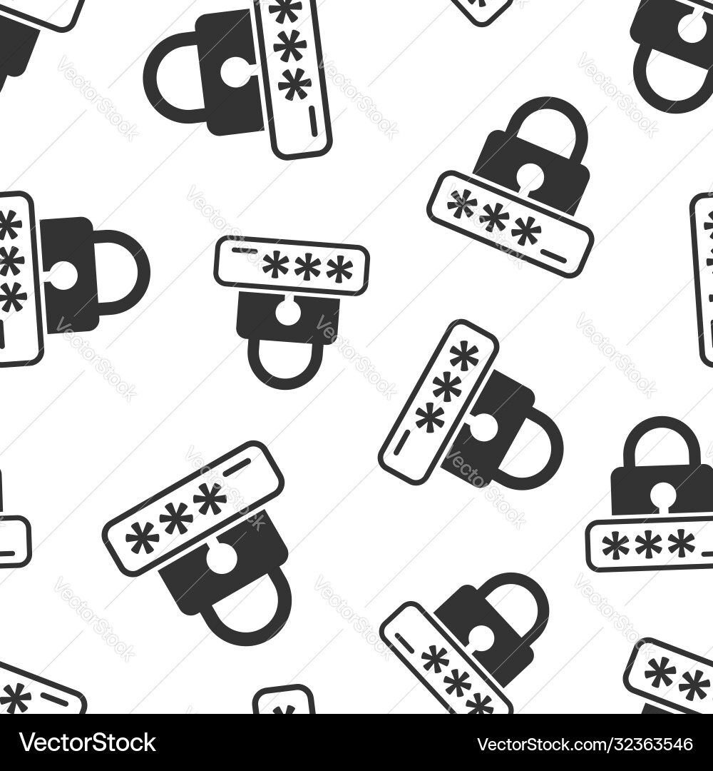 Login icon in flat style password access on white Login icon in flat style password access on white vector image