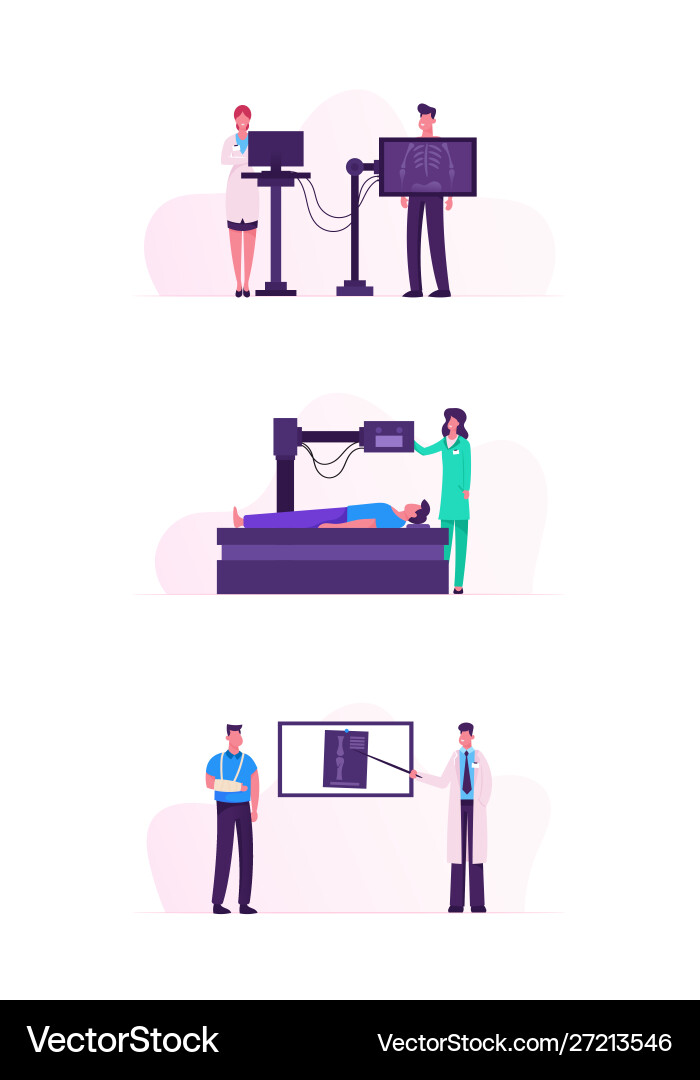 Mri or xray scanning procedure doctor looking Mri or xray scanning procedure doctor looking vector image