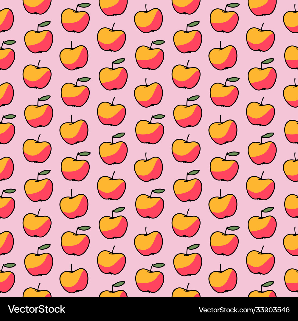 Seamless pattern with apples Seamless pattern with apples vector image
