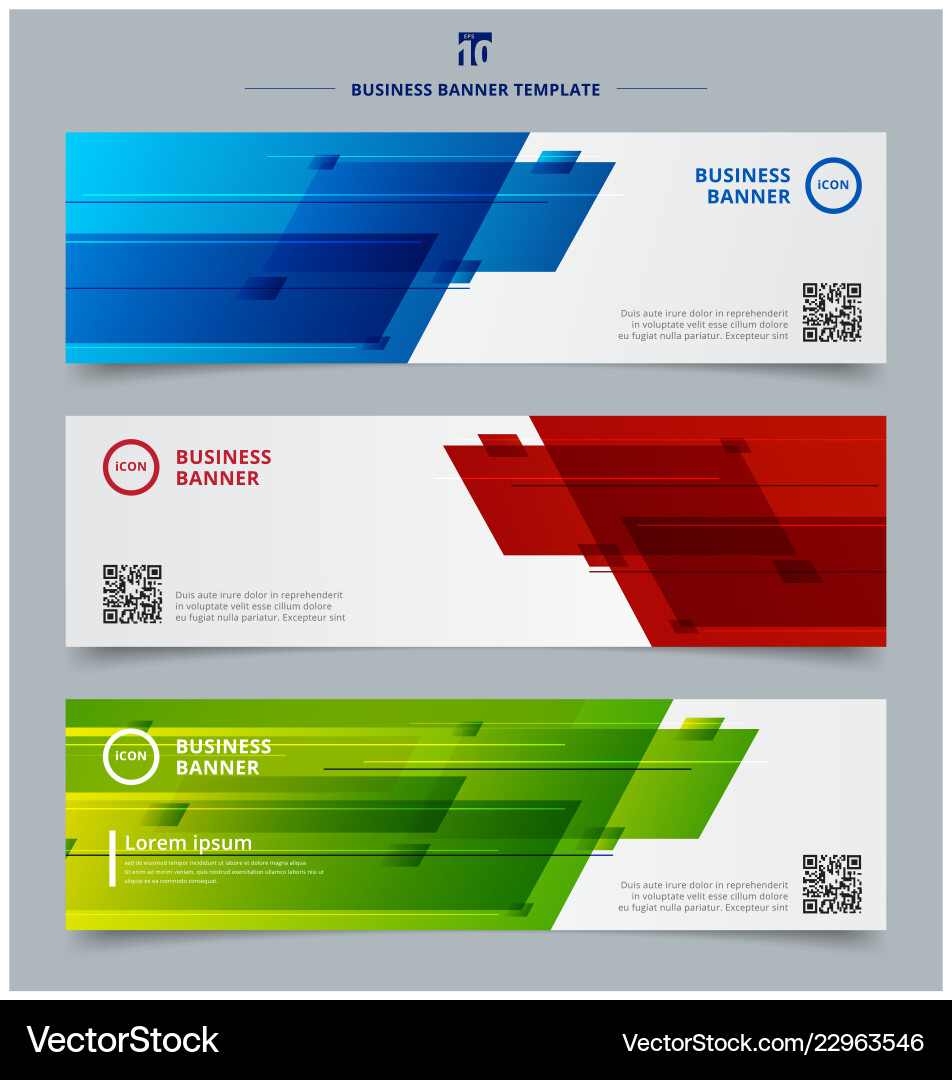 Set of banner web headers template abstract Set of banner web headers template abstract vector image