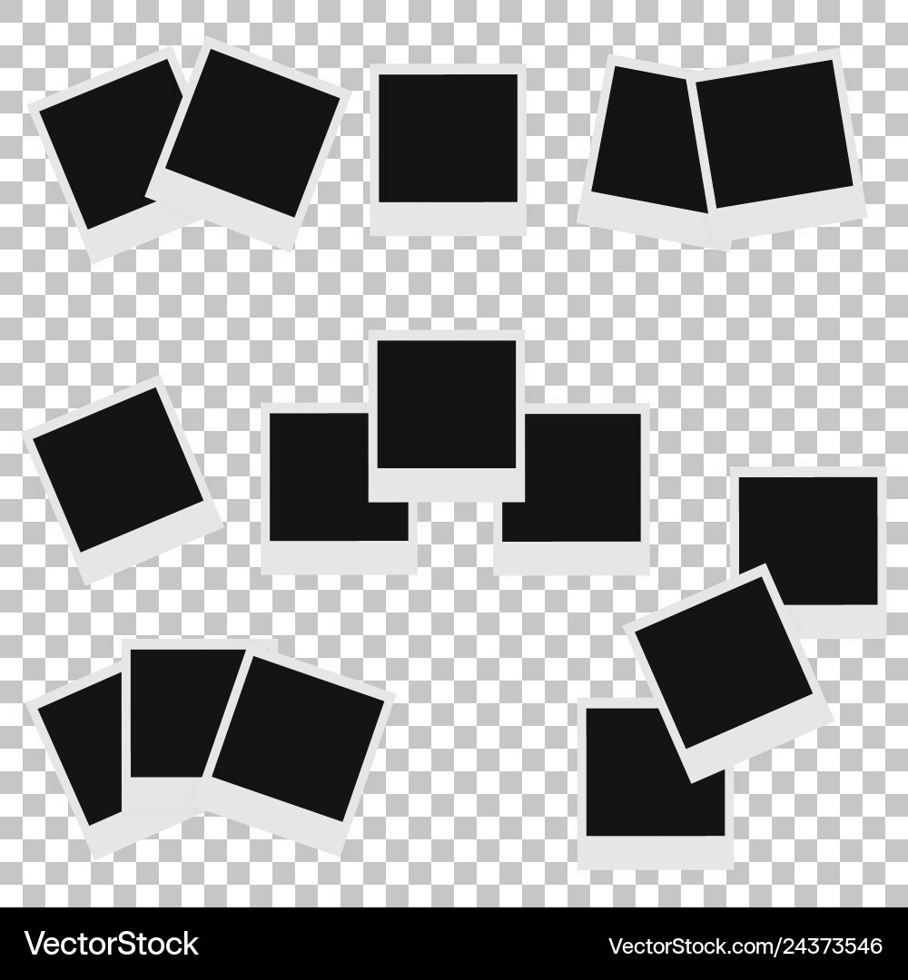 Set of different photo frames with shadows Set of different photo frames with shadows vector image