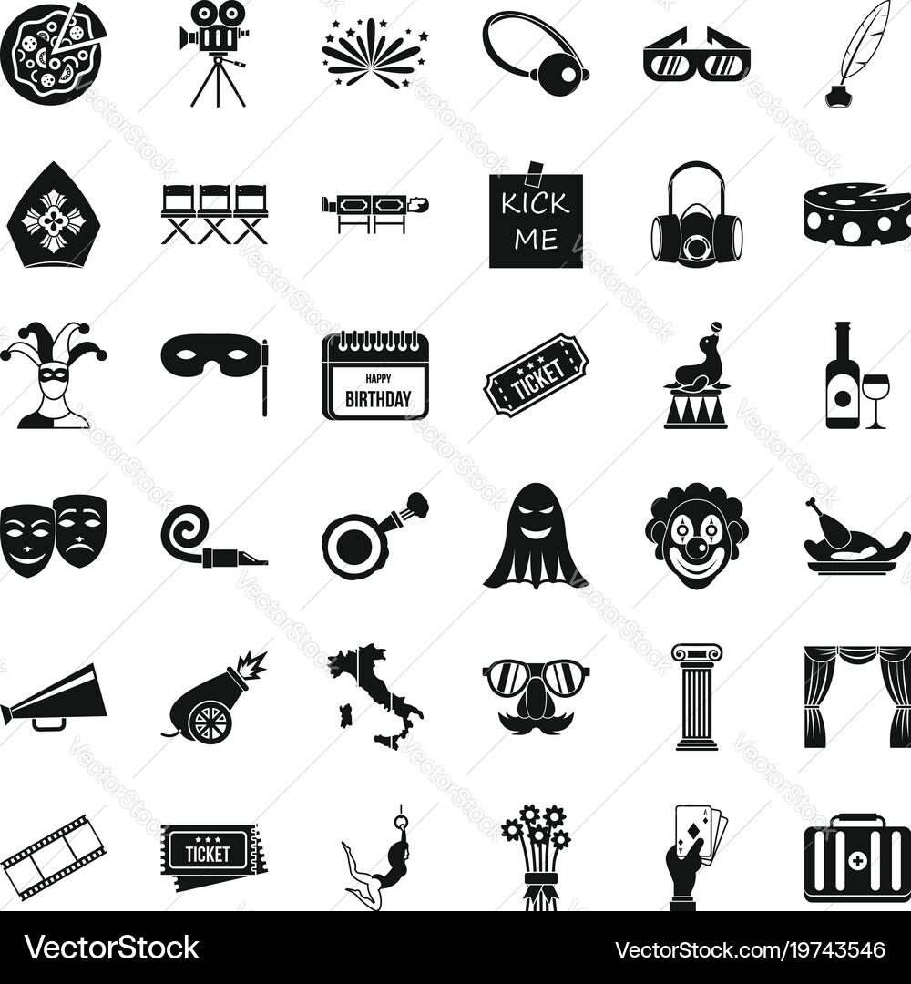 Setting icons set simple style Vector Image
