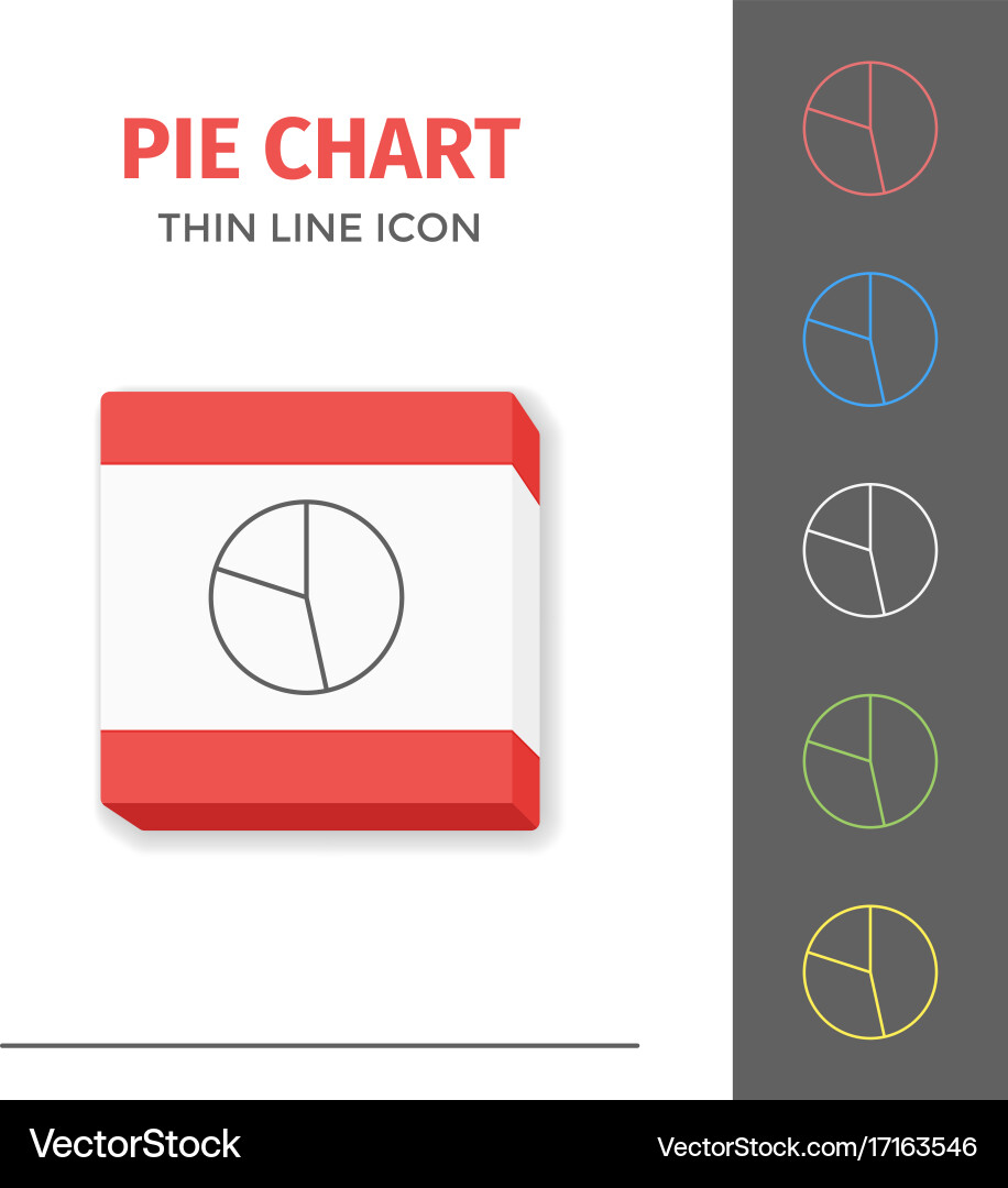 Simple line stroked chart or graph icon vector image